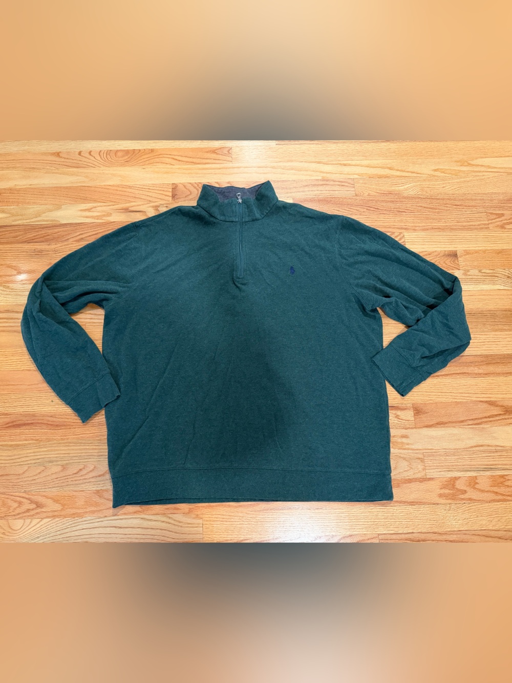 Polo Ralph Lauren Green Quarter Zip Pullover Men’s 2XLT Cotton Blend